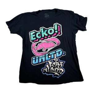 Ecko Unltd Graphic T Shirt Black Large Rhino Logo Streetwear Womens